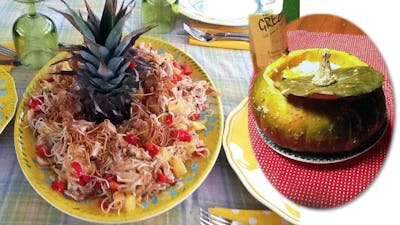 Luncheon salad and Caribbean pumpkin soup - YUMMER