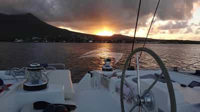 Sunset from the flybridge