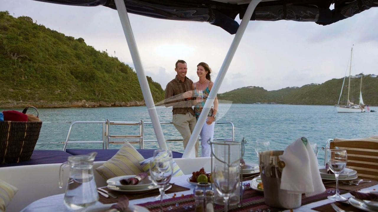 Enjoying an early evening cocktail