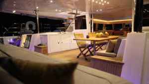 Aft cockpit features vast space for lounging