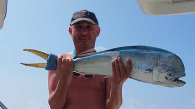 Dinner tonight! Mahi-mahi caught from FRENK
