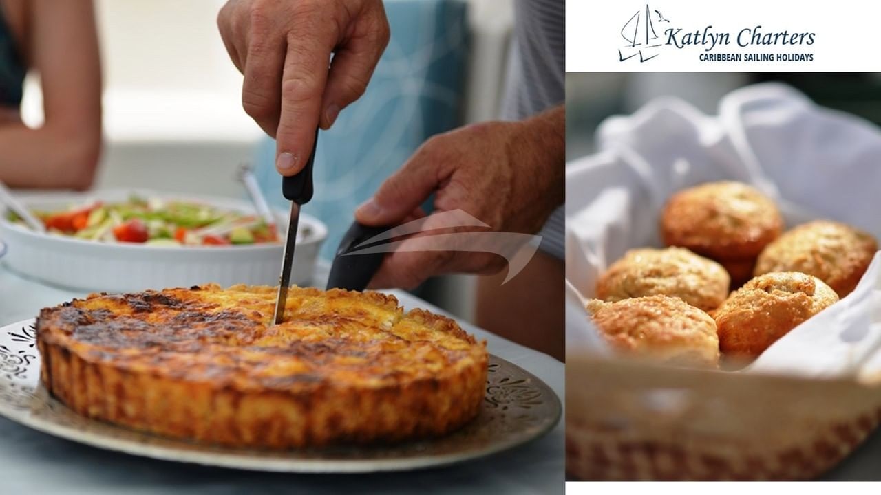 Quiche and some muffins for breakfast