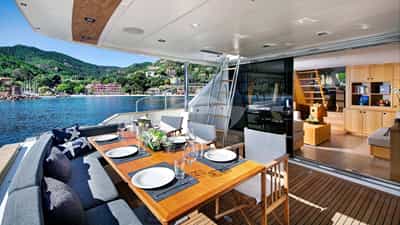 Aft deck Dining