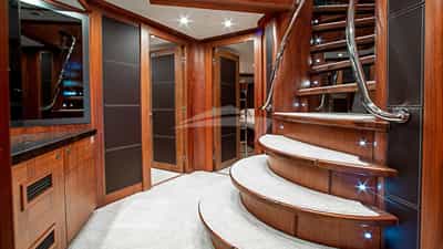 Stairs to below staterooms