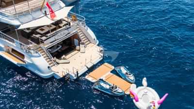 Swim platform and toys