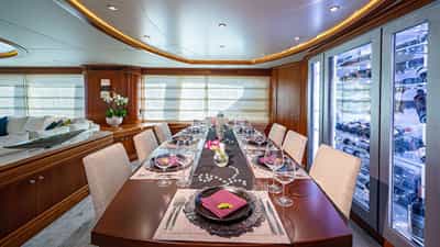 Dinning room with 150 bottle wine cooler