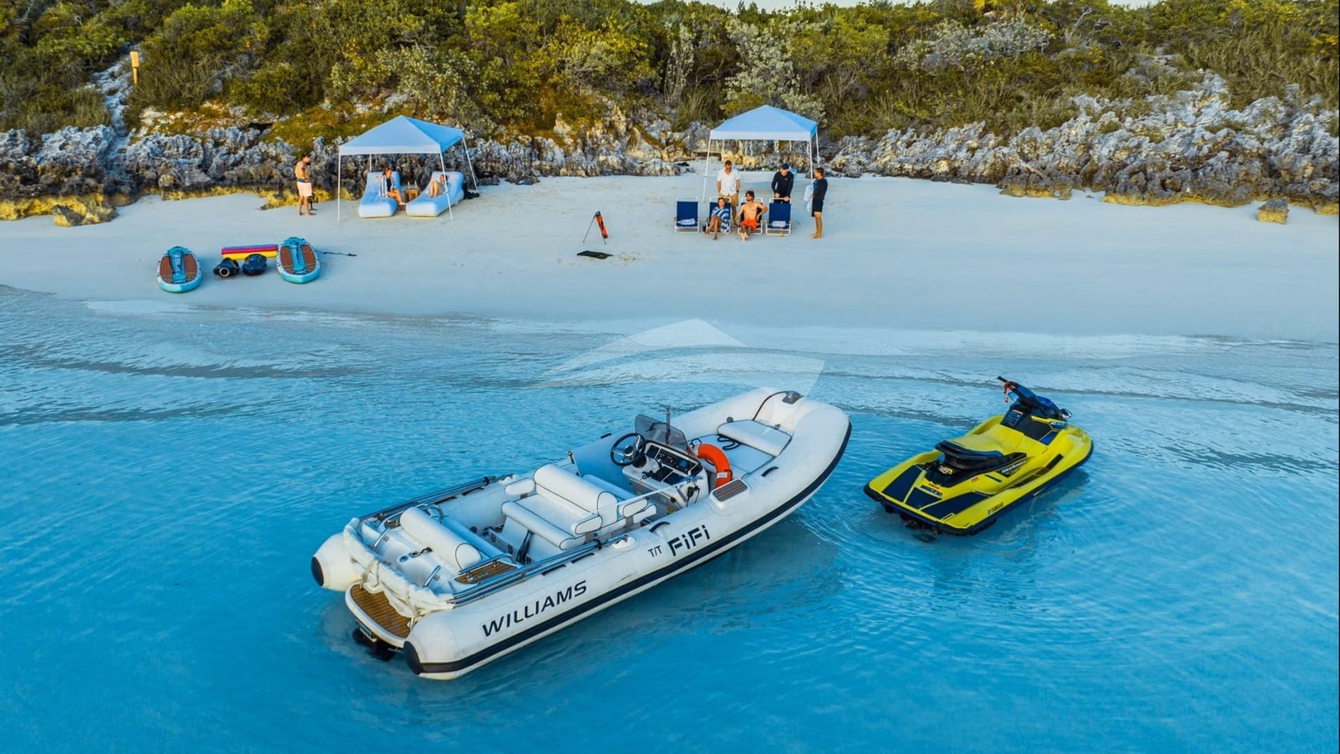 Tender and Beach Setup