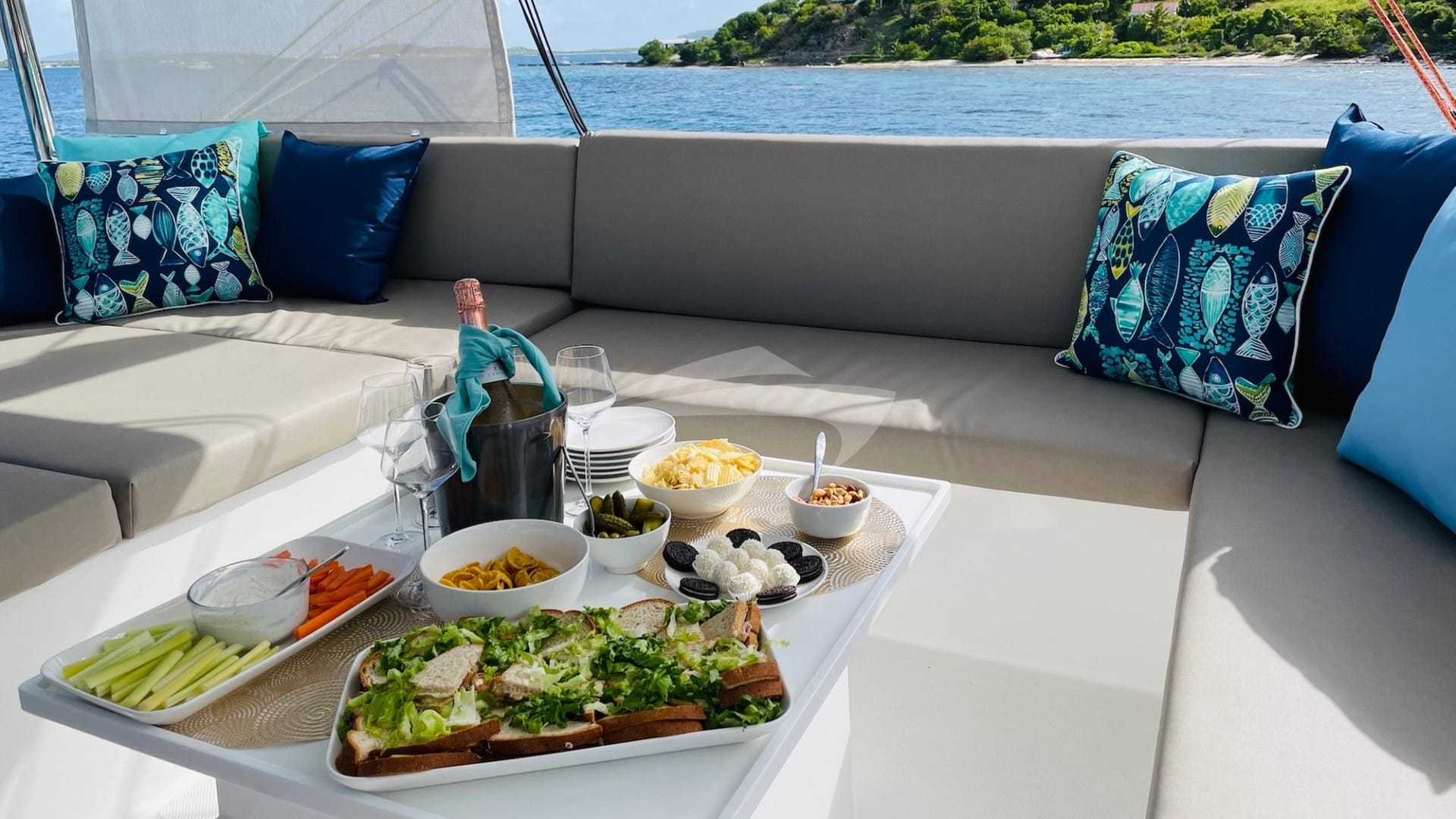 Snacks on the flybridge