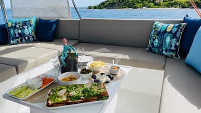 Snacks on the flybridge