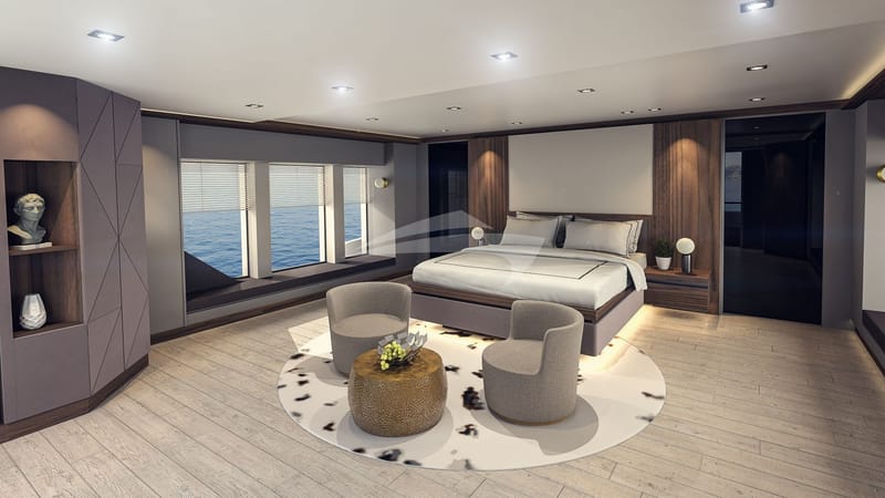 Contemporary and bright master cabin