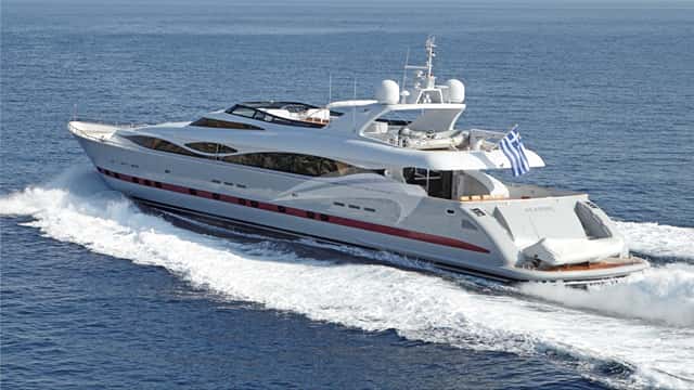 GLAROS 41m motor yacht for charter