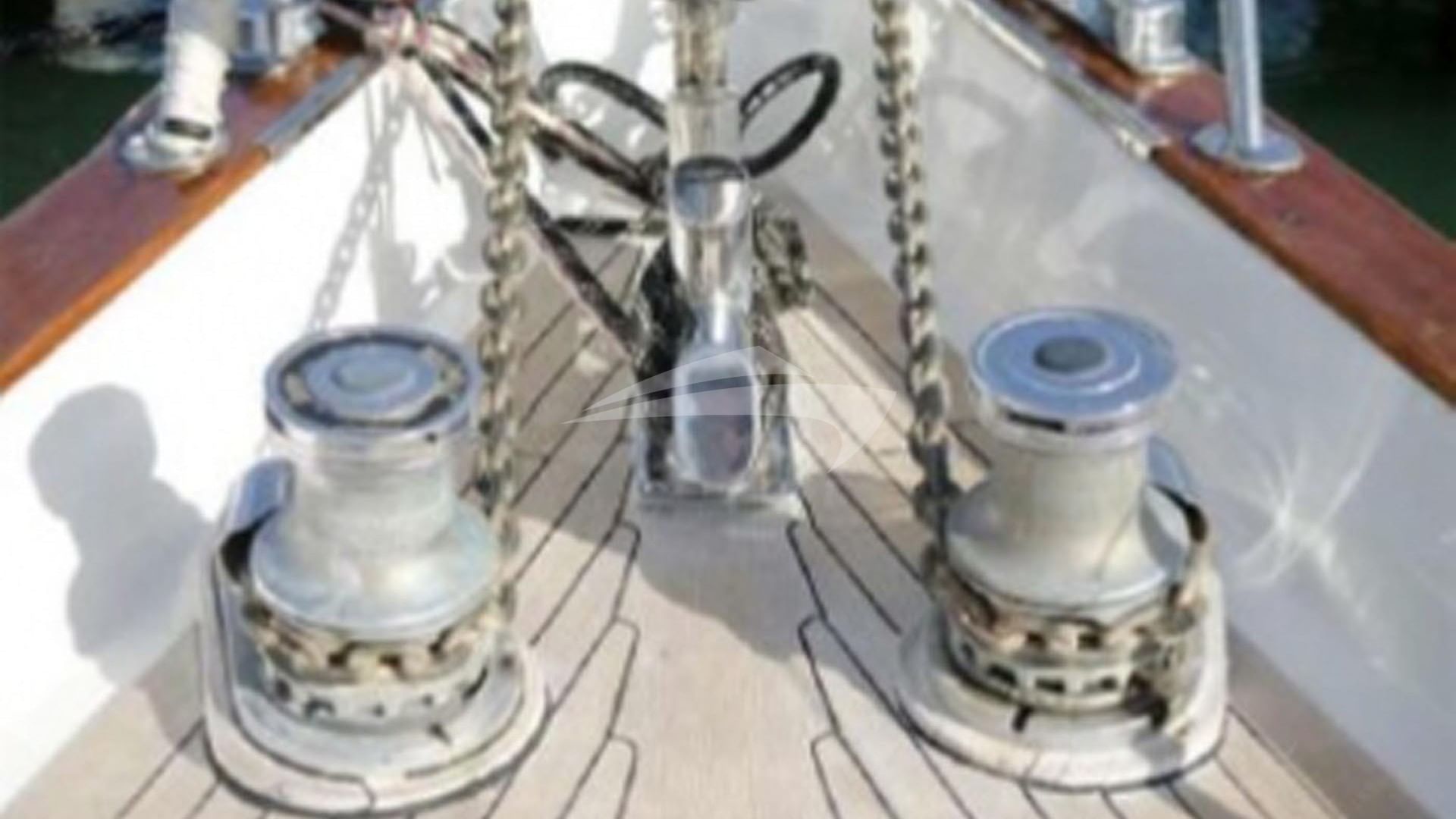 Winches on an ocean racer