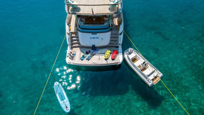 View of Aft with Water Toys