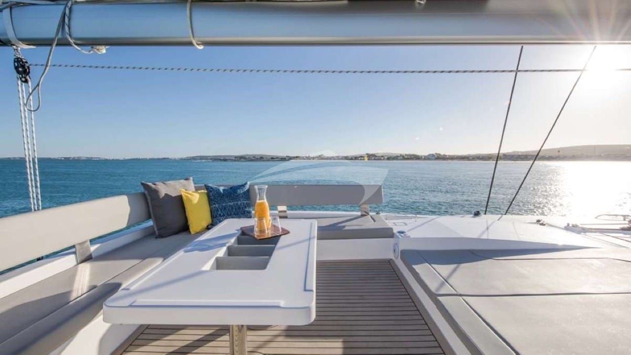 Flybridge lounge area