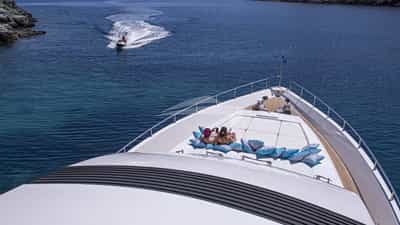 Sunbathing on Bow