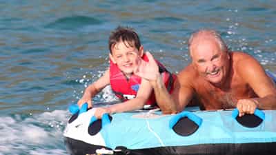 Tubing time with Grandad!