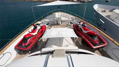 Foredeck and wave runners
