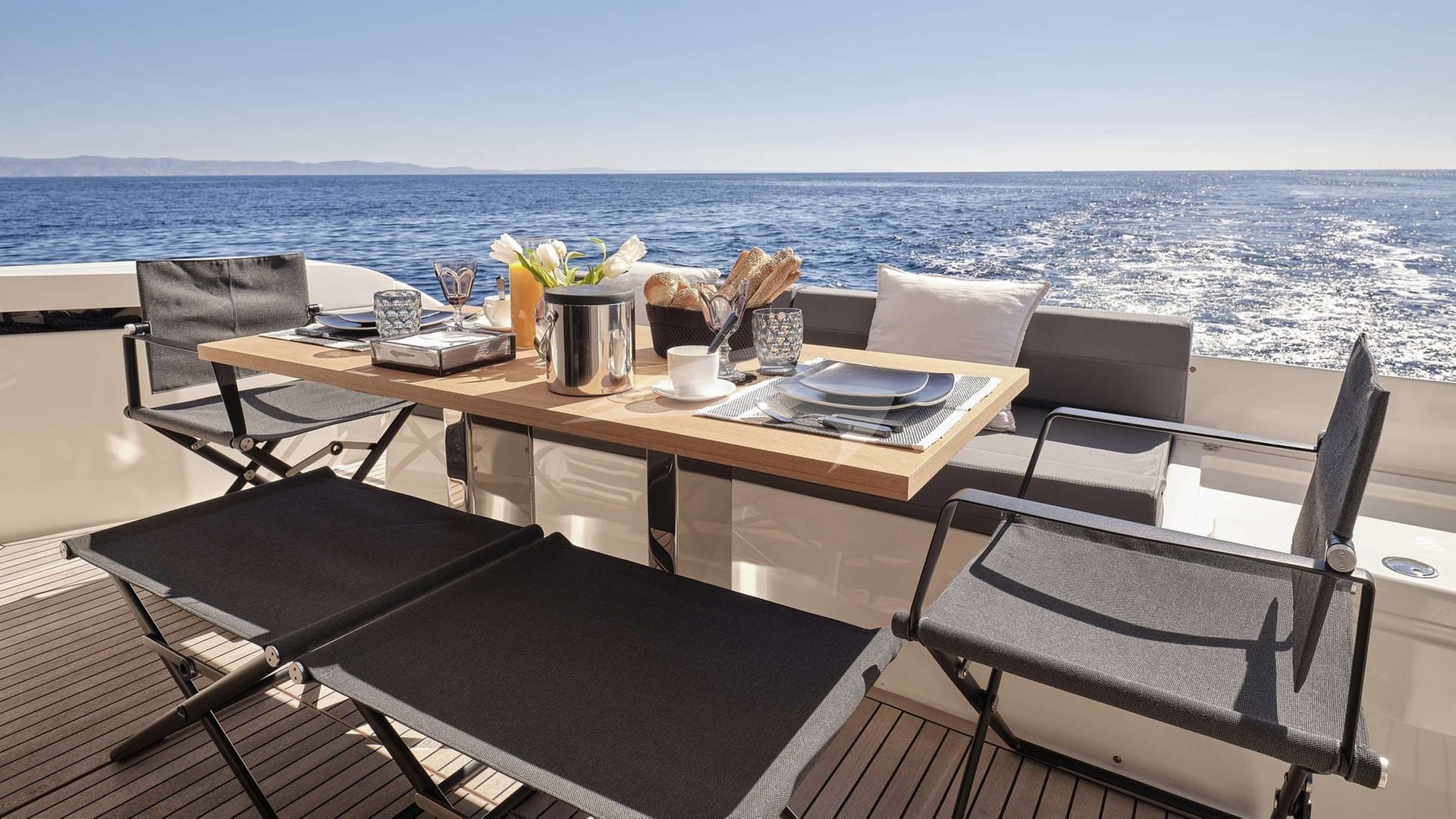 Aft deck morning view