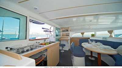 Dining and galley area