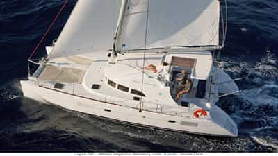 Aerial view sailing