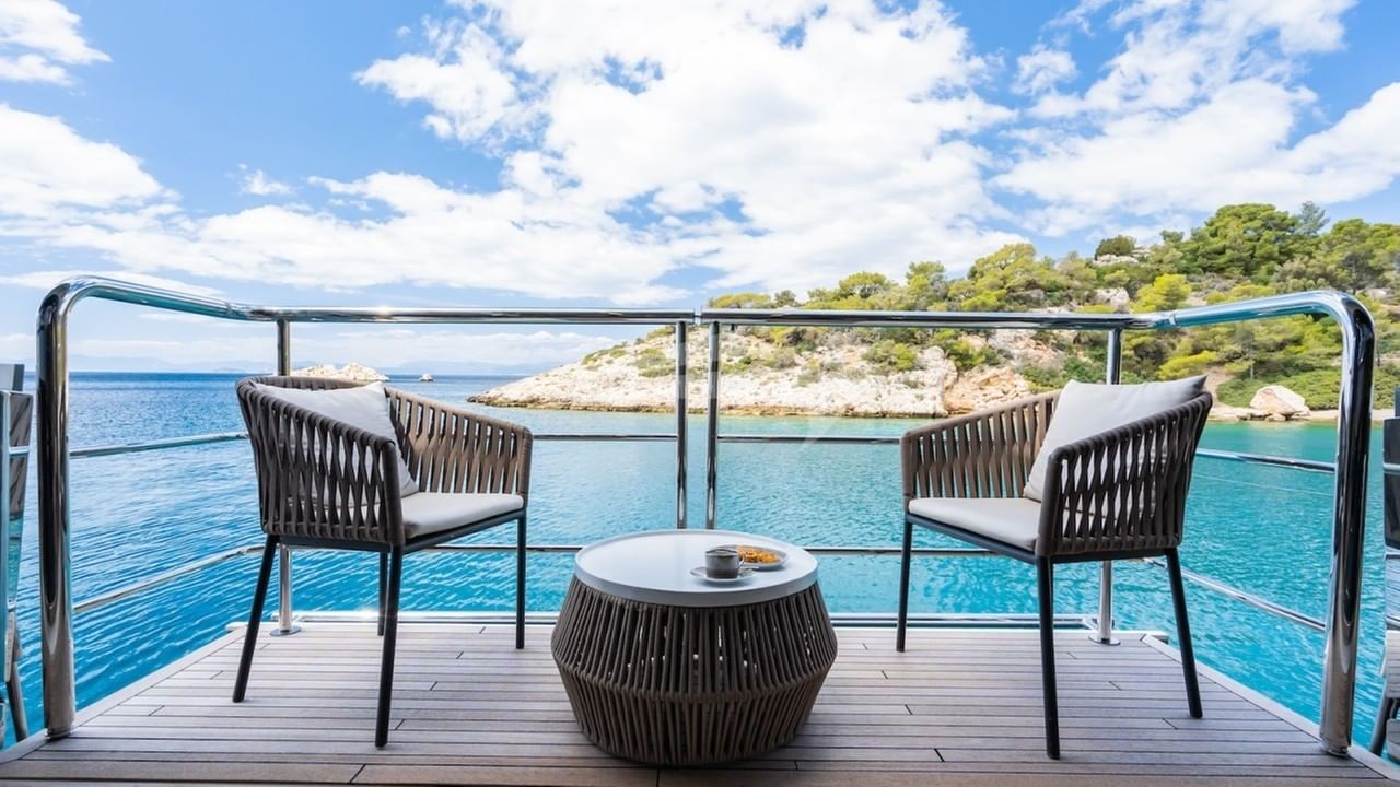 Balcony off main saloon