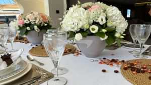 Table setting Flowers