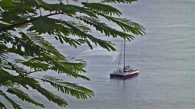 Drop anchor in a quiet bay....