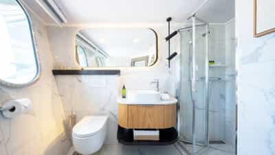 VIP stateroom is en suite with a shower