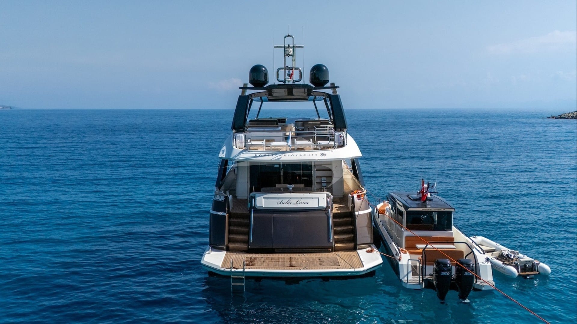 View of stern and tenders