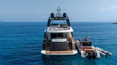 View of stern and tenders