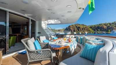 Al fresco on main deck