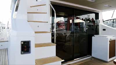 Stairs from Aft Deck to Flybridge
