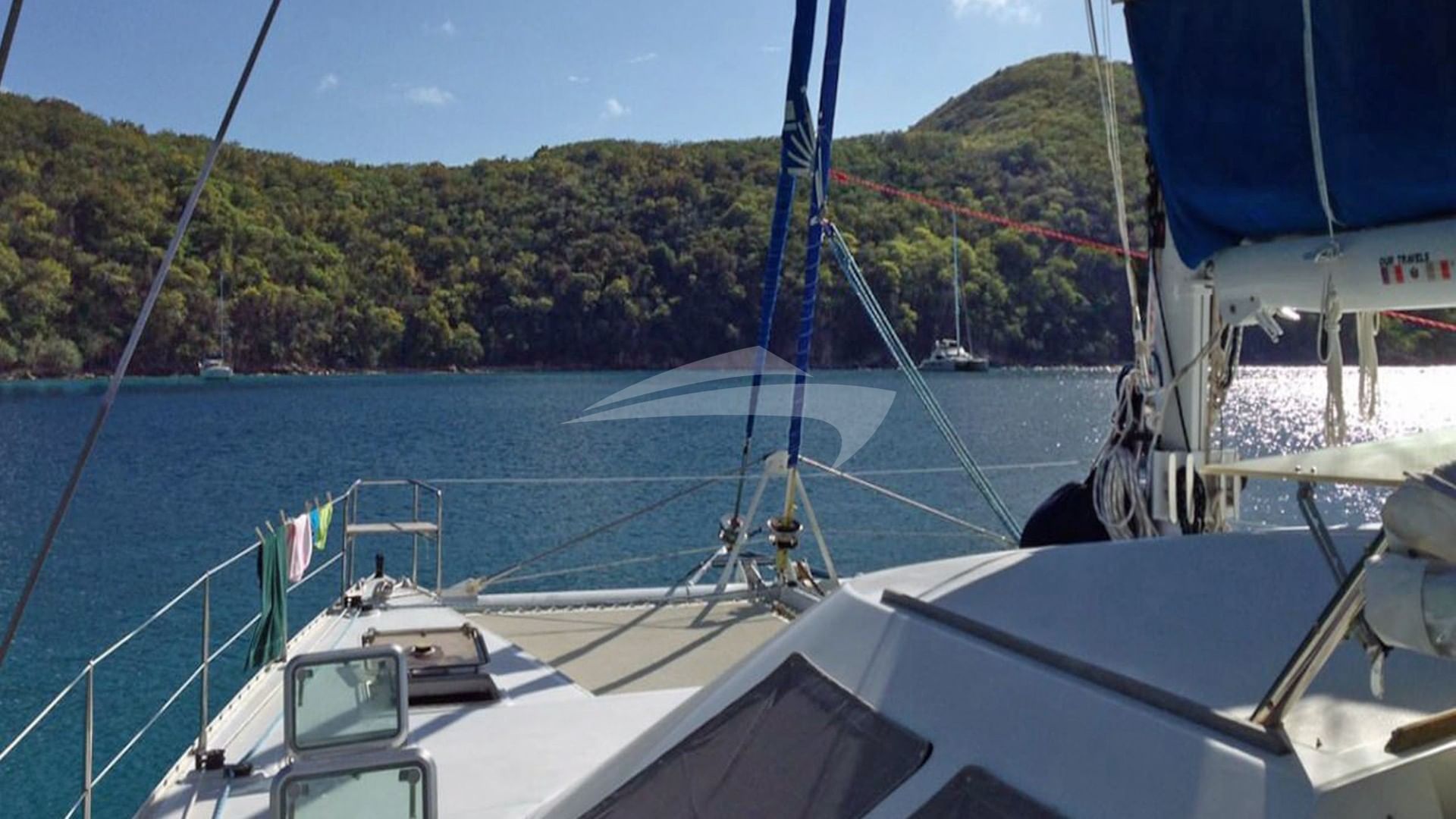 Foredeck and trampolines