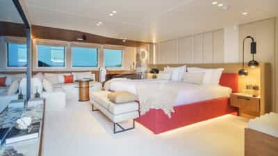 Master stateroom on upper deck