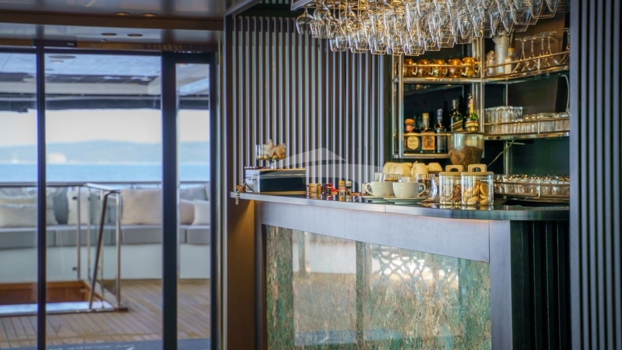 Main saloon bar on upper deck