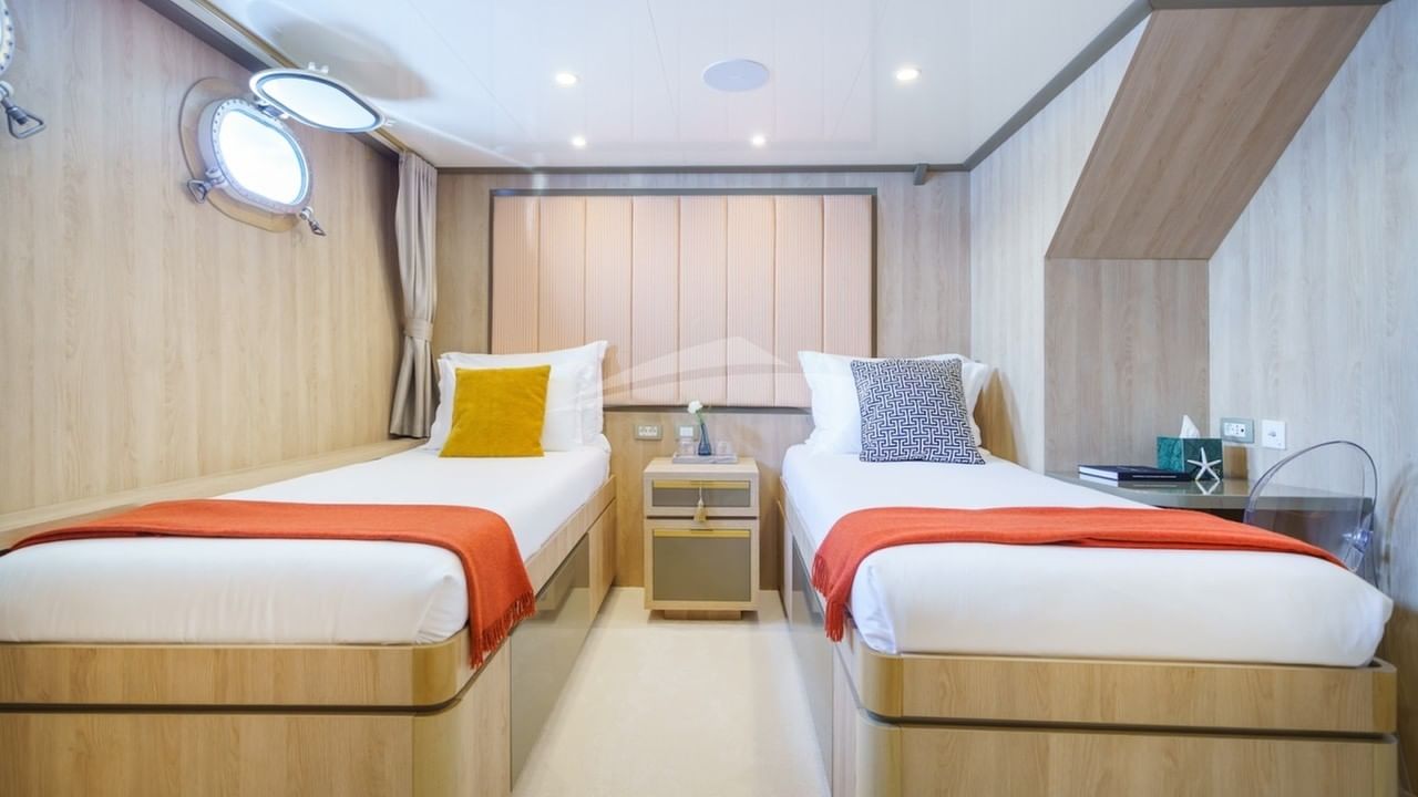 Lower deck twin stateroom