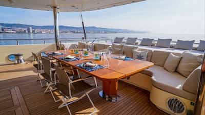 Aft main deck table