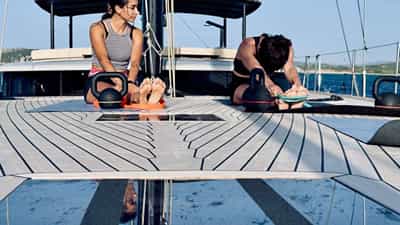 Relaxing on Deck