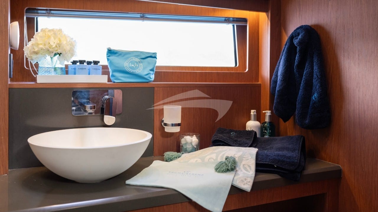 Spacious ensuite bathrooms in each cabin