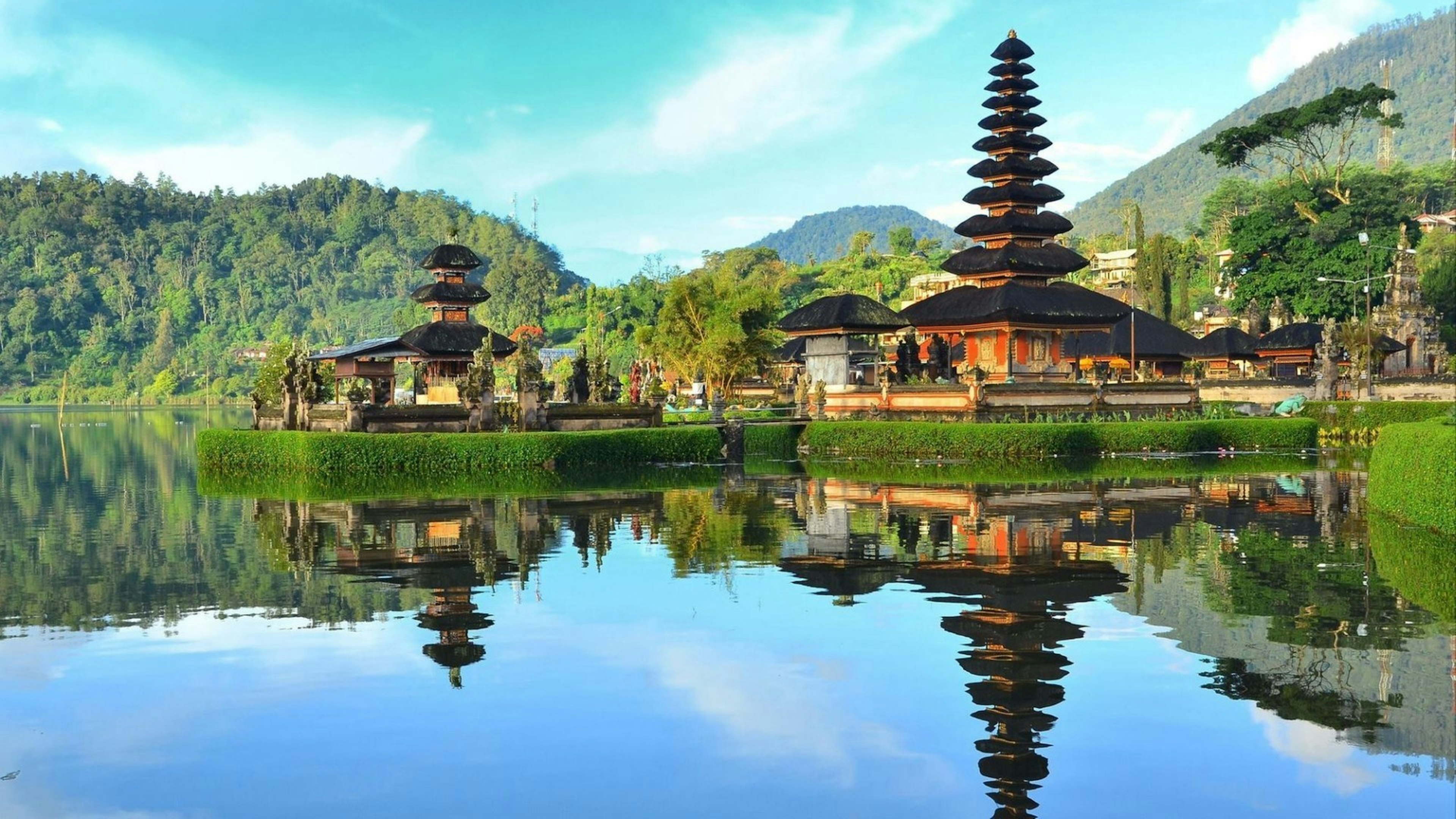 Pura Ulun Danu temple on a lake Beratan on Bali Indonesia