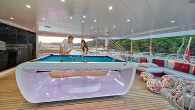 Gyro stabilised pool table