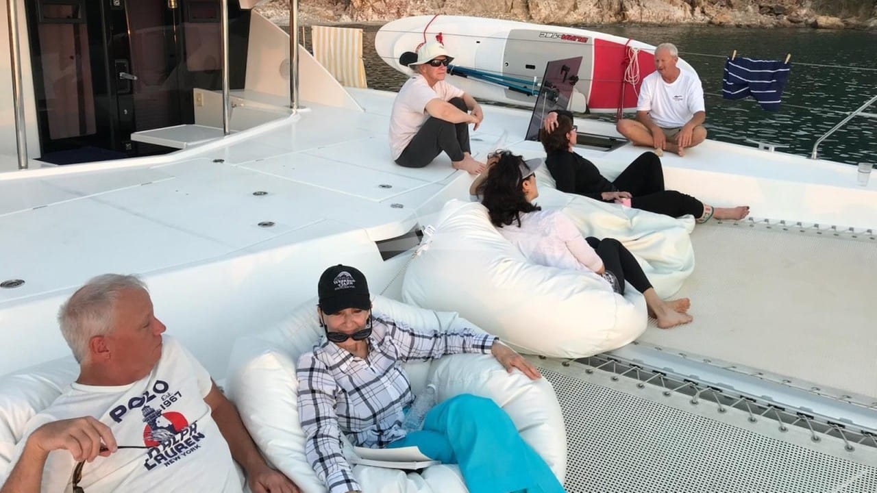 Lounging on the beanbags forward