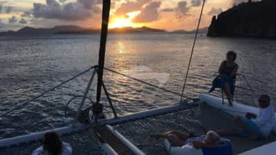 Sunset on the bow
