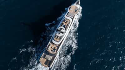 Aerial view underway