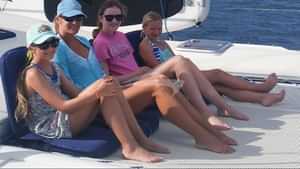 Lounging on the foredeck