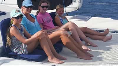 Lounging on the foredeck