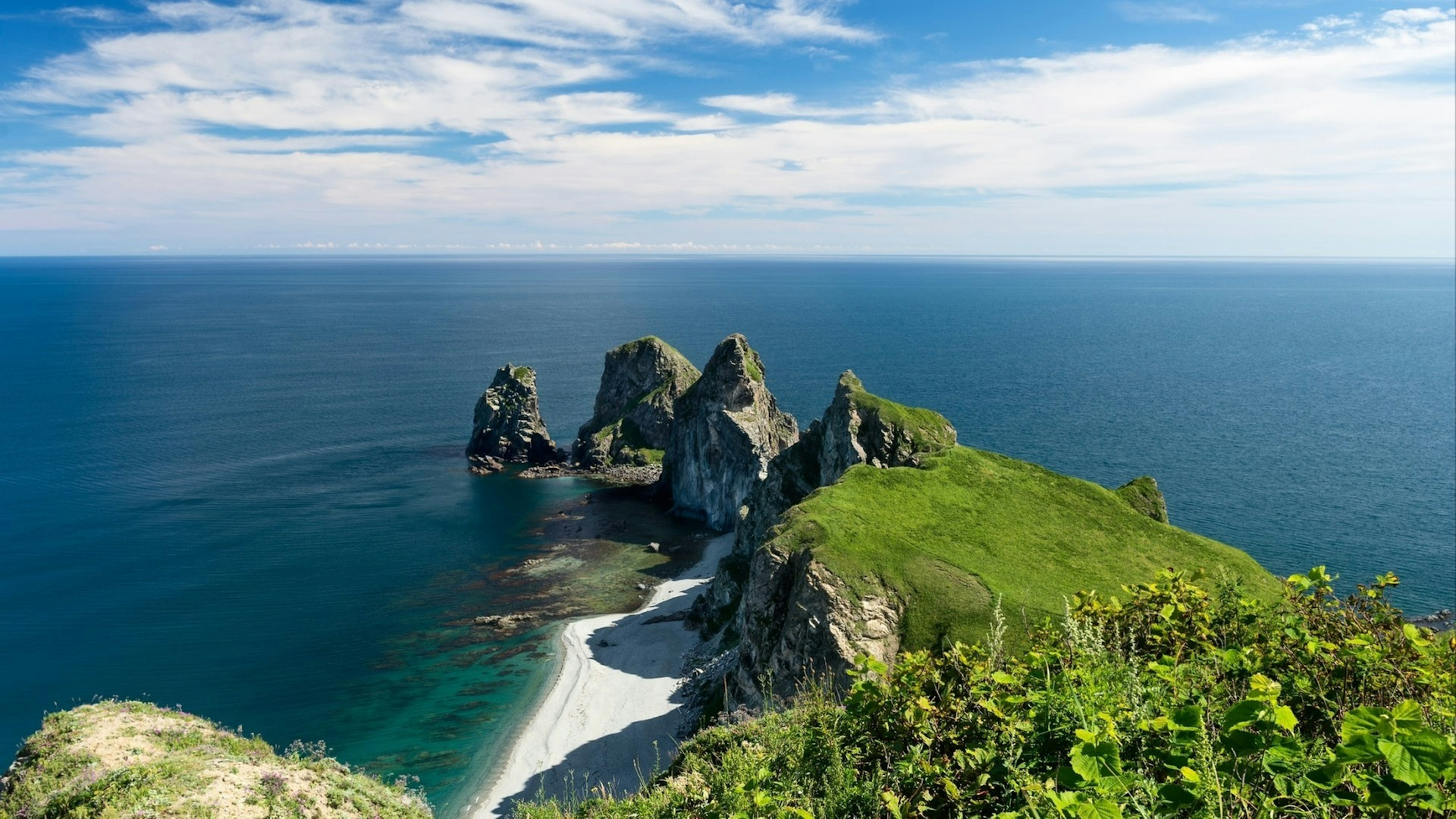 Cape by name Four cliff Russia Primorsky Krai.