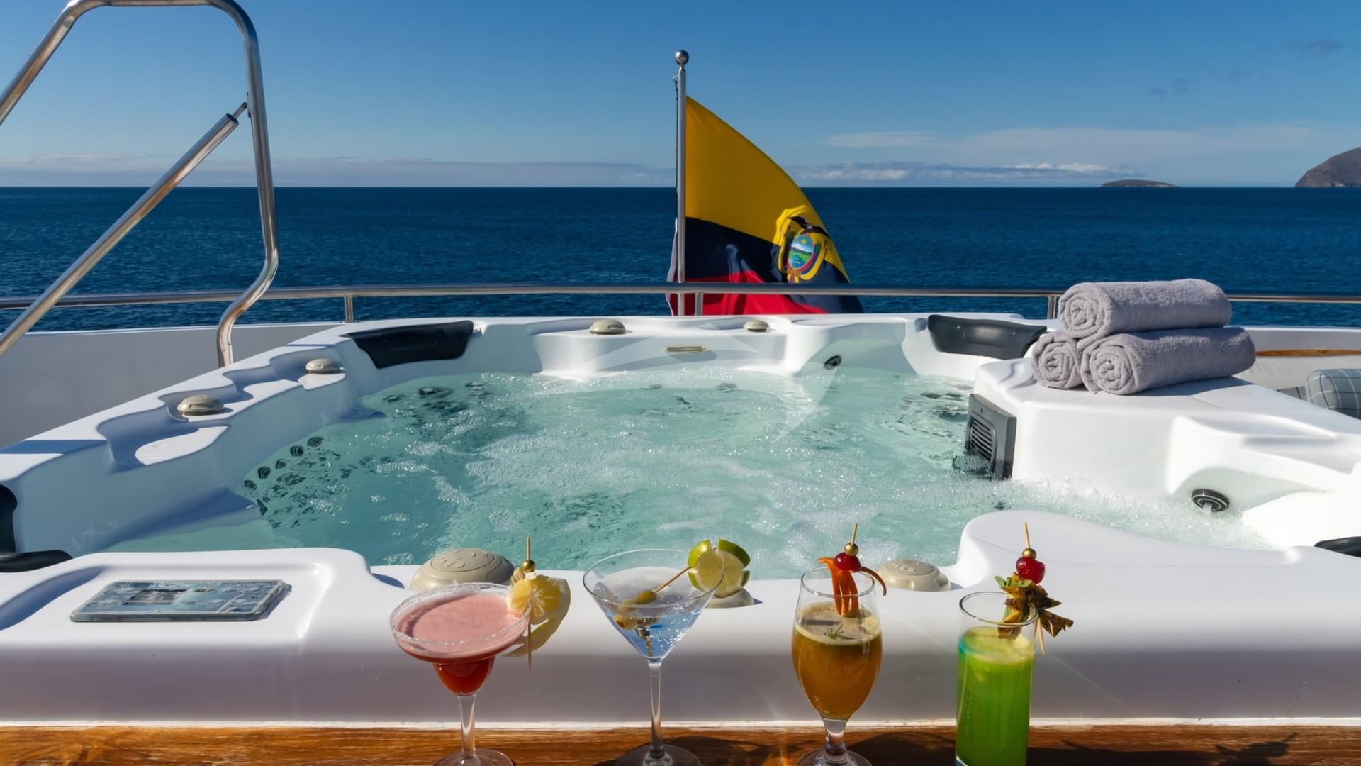 Sun deck jacuzzi