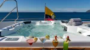 Sun deck jacuzzi