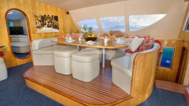 The formal dining area